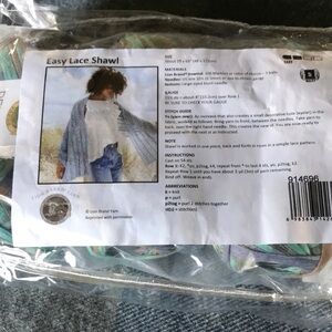 Lion Brand Easy Lace Shawl Knit Kit